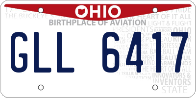 OH license plate GLL6417