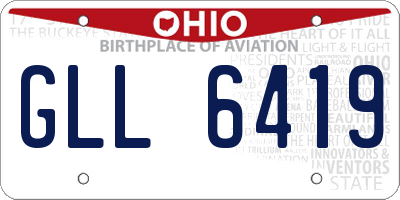 OH license plate GLL6419