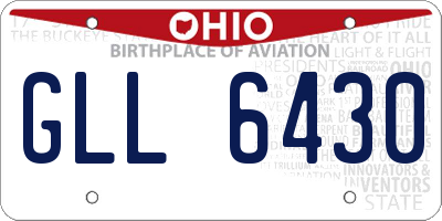 OH license plate GLL6430