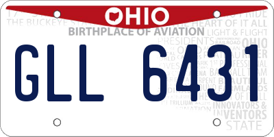 OH license plate GLL6431