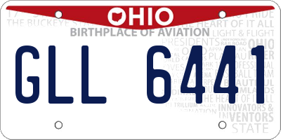 OH license plate GLL6441
