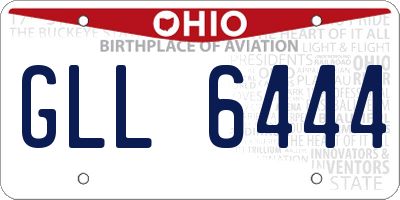 OH license plate GLL6444