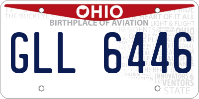 OH license plate GLL6446