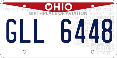 OH license plate GLL6448