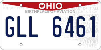 OH license plate GLL6461