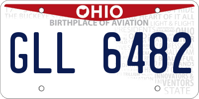 OH license plate GLL6482
