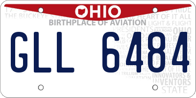 OH license plate GLL6484