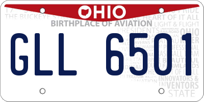 OH license plate GLL6501