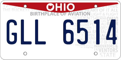 OH license plate GLL6514