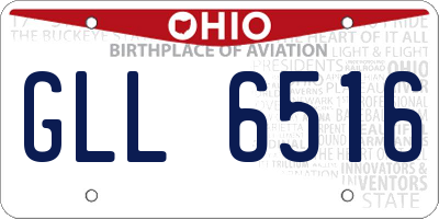 OH license plate GLL6516