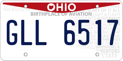 OH license plate GLL6517