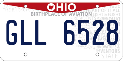 OH license plate GLL6528