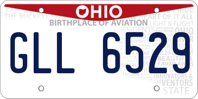 OH license plate GLL6529
