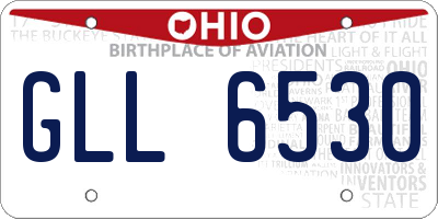 OH license plate GLL6530