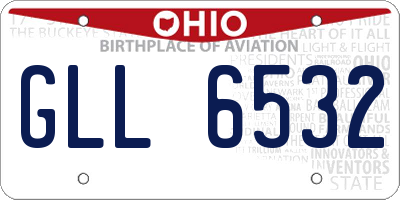 OH license plate GLL6532
