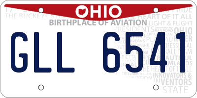 OH license plate GLL6541
