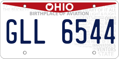 OH license plate GLL6544