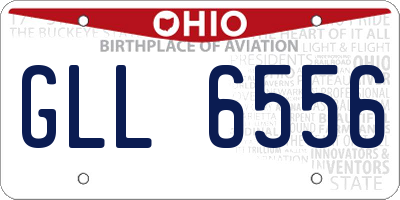 OH license plate GLL6556