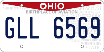 OH license plate GLL6569