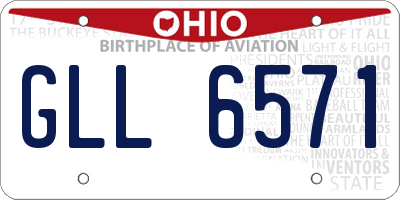 OH license plate GLL6571