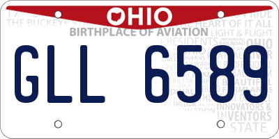 OH license plate GLL6589