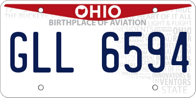 OH license plate GLL6594
