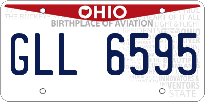 OH license plate GLL6595