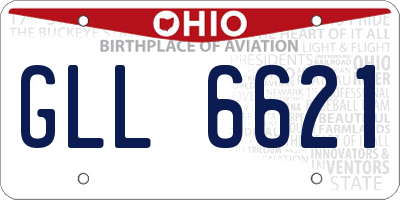 OH license plate GLL6621