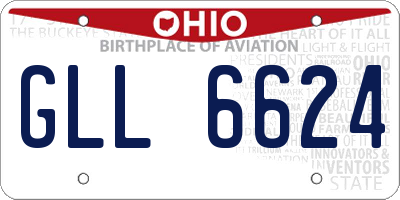OH license plate GLL6624