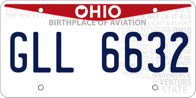 OH license plate GLL6632