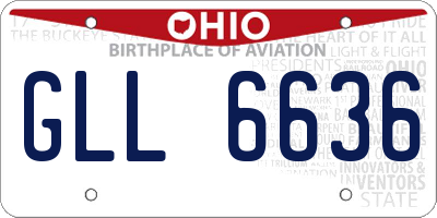 OH license plate GLL6636