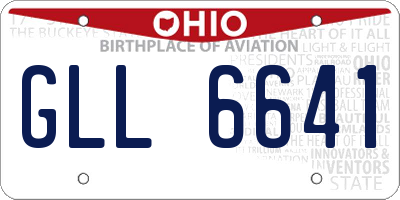 OH license plate GLL6641