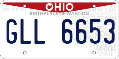 OH license plate GLL6653