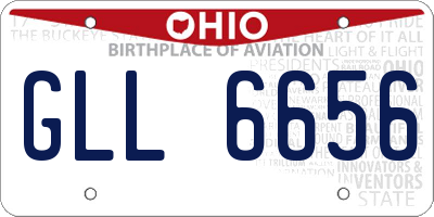 OH license plate GLL6656