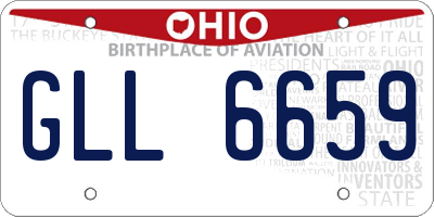 OH license plate GLL6659