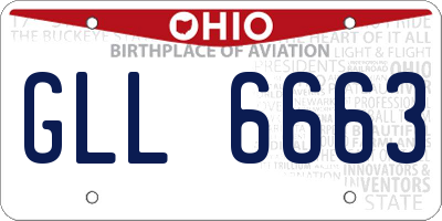 OH license plate GLL6663