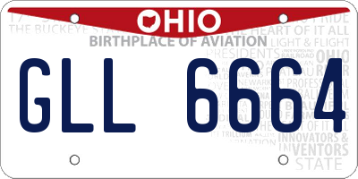 OH license plate GLL6664