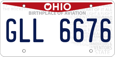 OH license plate GLL6676