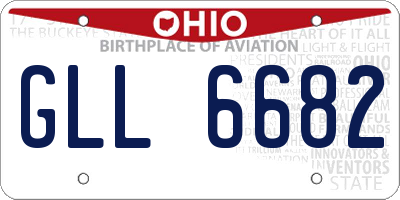 OH license plate GLL6682