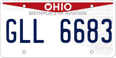 OH license plate GLL6683