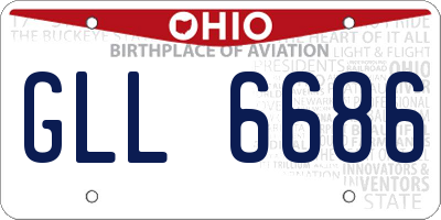 OH license plate GLL6686