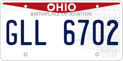 OH license plate GLL6702
