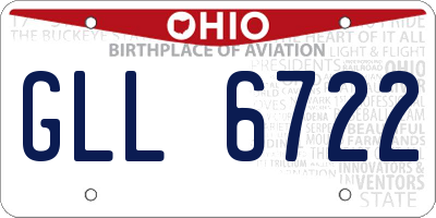 OH license plate GLL6722