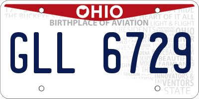 OH license plate GLL6729