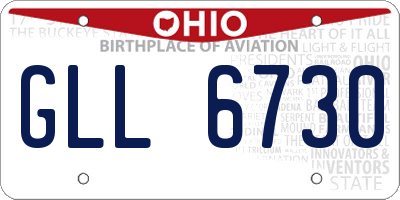 OH license plate GLL6730