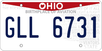 OH license plate GLL6731