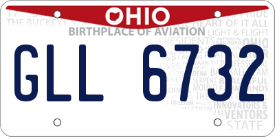 OH license plate GLL6732