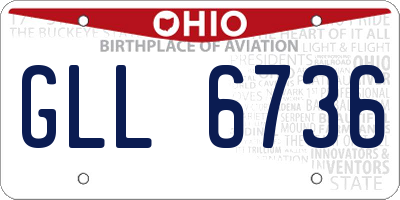 OH license plate GLL6736