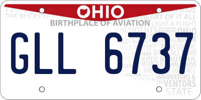 OH license plate GLL6737