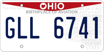 OH license plate GLL6741